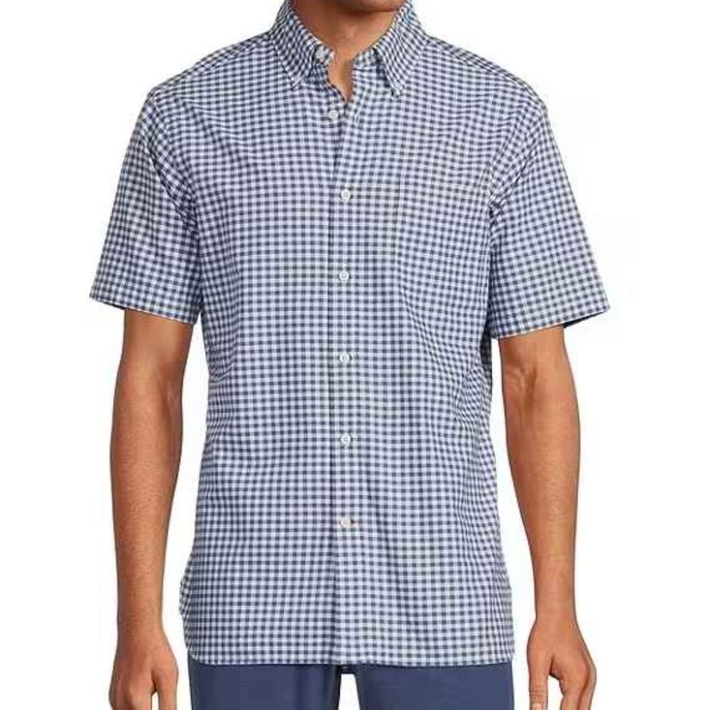 Cremieux Blue Label Check Oxford Short-Sleeve Woven Shirt